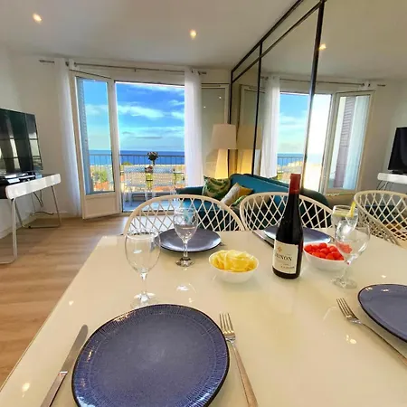 公寓 Panoramic Sea View - Air Conditioning - Terrace - 2 Bedrooms - Kitchen - Wifi - Tramway *